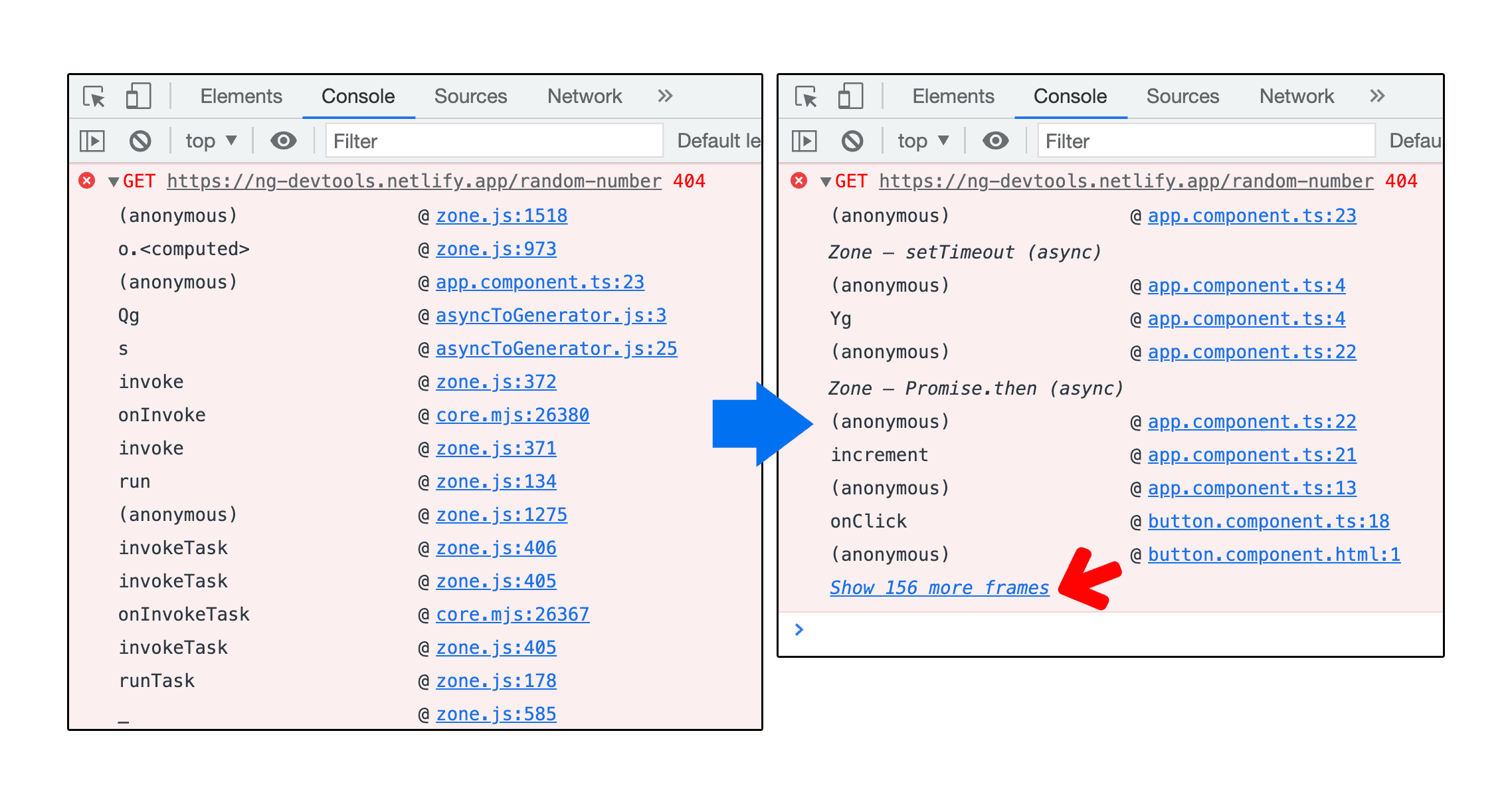 Negeer automatisch bekende scripts van derden in de stacktrace.