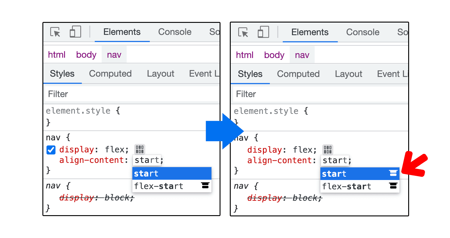align-content flexbox বৈশিষ্ট্য।
