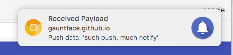 Имитация push-уведомления