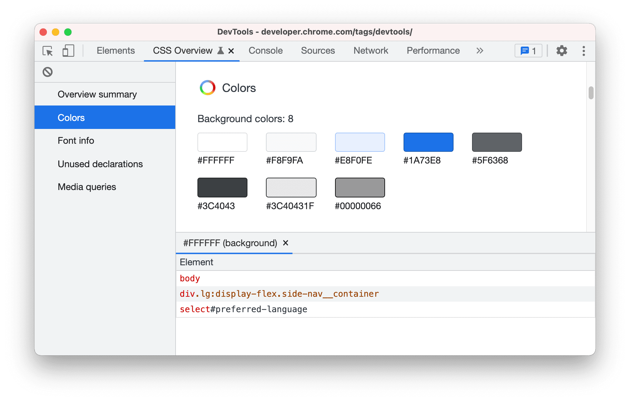 پنل مرور کلی CSS