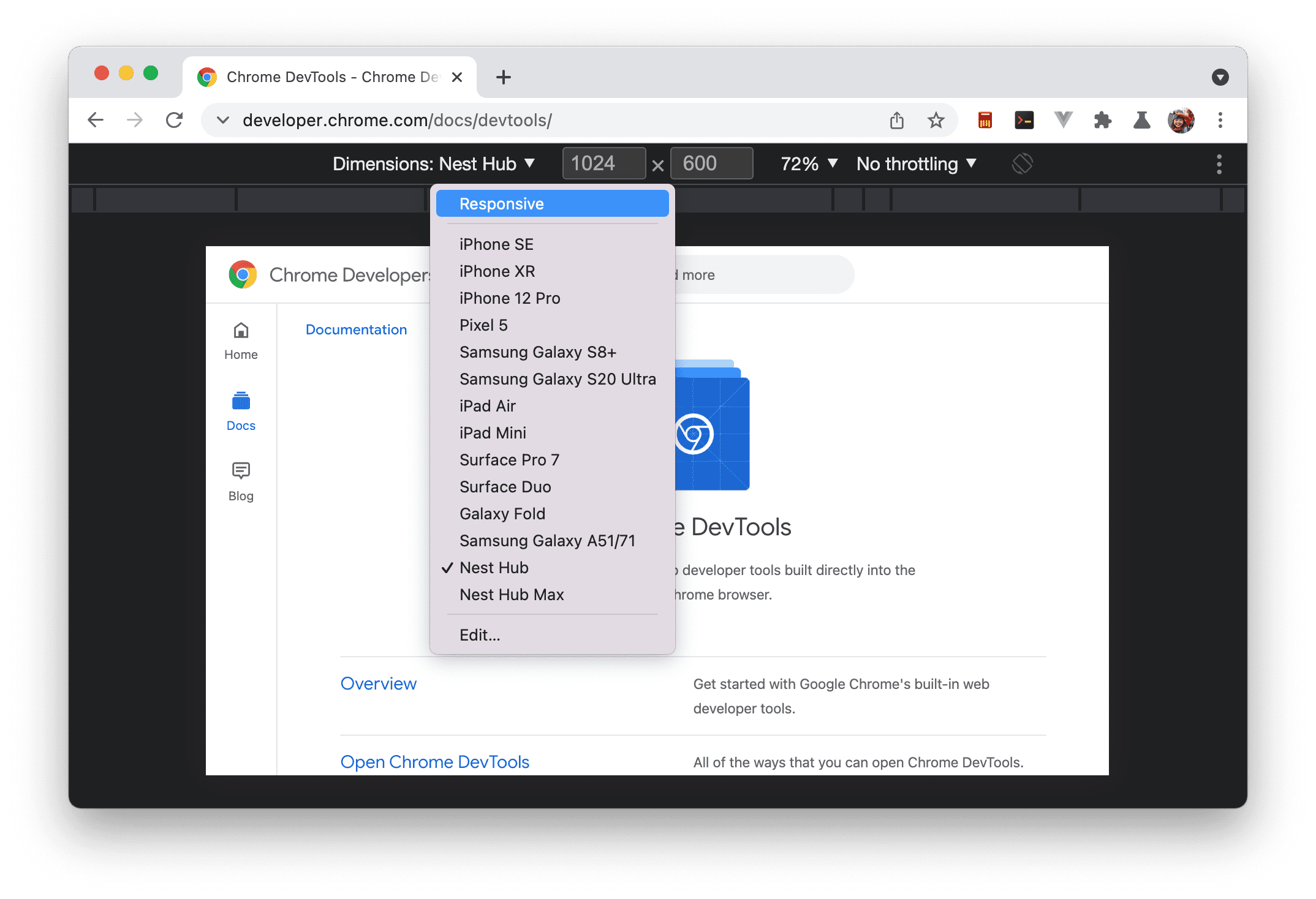 Actualiza la lista de dispositivos en el modo de dispositivo