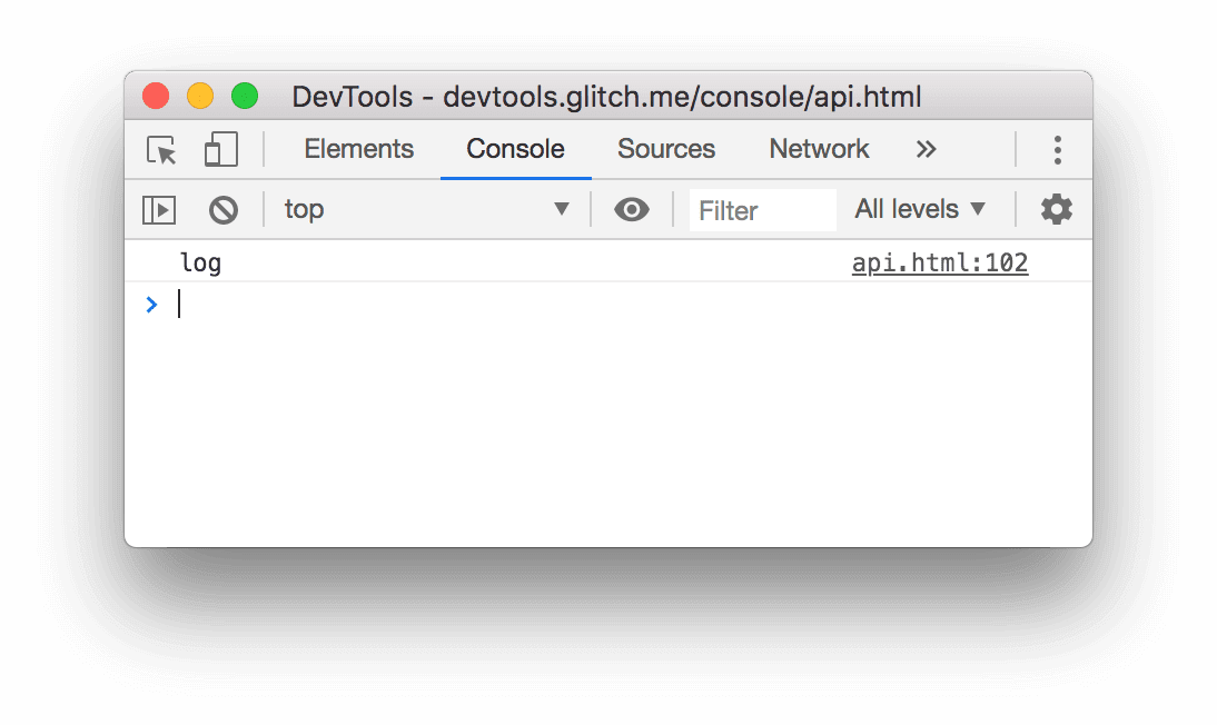 Résultat de l'exemple console.log() ci-dessus.