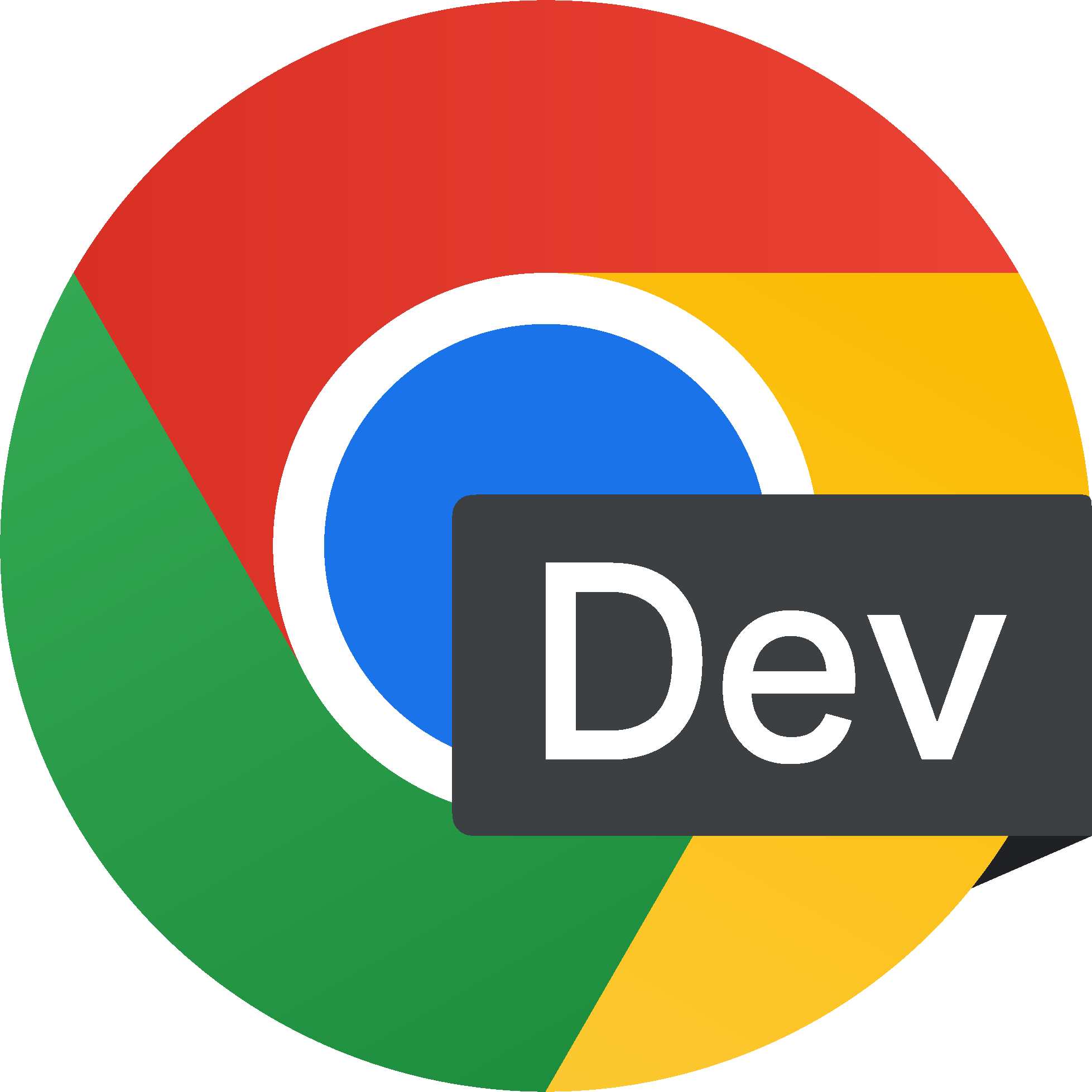 Logo wersji deweloperskiej Chrome.