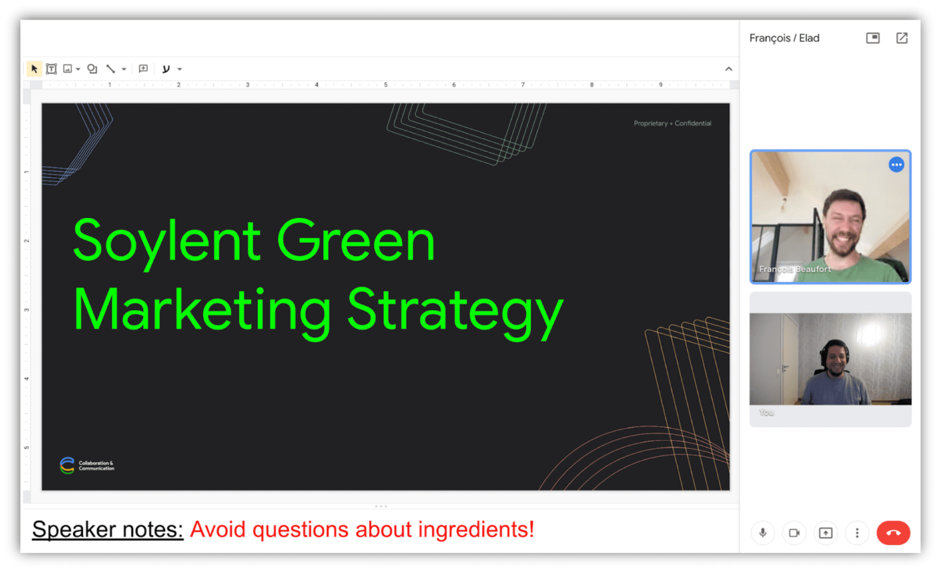 স্লাইড এবং স্পিকার নোট সম্বলিত একটি ব্রাউজার উইন্ডোর স্ক্রিনশট।