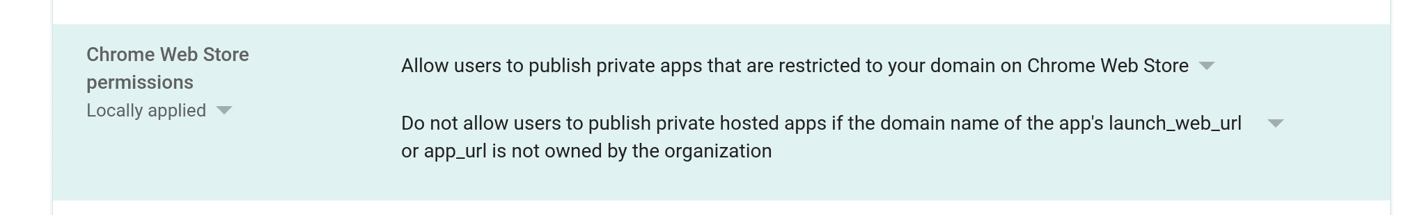 Capture d'écran de l'option permettant d'activer la publication sur le domaine privé